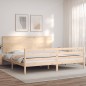 vidaXL Estructura de cama con cabecero madera maciza 200x200 cm vidaXL Estructura de cama con cabecero madera maciza 200x200 cm