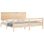 vidaXL Estructura de cama con cabecero madera maciza 200x200 cm vidaXL Estructura de cama con cabecero madera maciza 200x200 cm