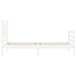 vidaXL Estructura de cama individual con cabecero madera maciza blanco vidaXL Estructura de cama individual con cabecero madera maciza blanco