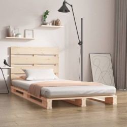 vidaXL Estructura de cama madera maciza de pino 90x190 cm