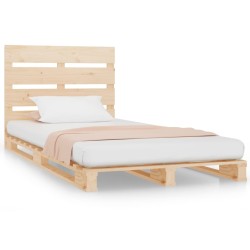 vidaXL Estructura de cama madera maciza de pino 90x190 cm