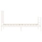 vidaXL Estructura de cama individual con cabecero madera maciza blanco vidaXL Estructura de cama individual con cabecero madera maciza blanco