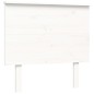 vidaXL Estructura de cama con cabecero madera maciza blanco vidaXL Estructura de cama con cabecero madera maciza blanco