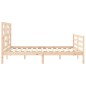 vidaXL Estructura de cama de matrimonio con cabecero madera maciza vidaXL Estructura de cama de matrimonio con cabecero madera maciza