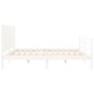 vidaXL Estructura cama de matrimonio con cabecero madera maciza blanco