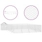 vidaXL Perrera de exterior con techo acero galvanizado plata 10x8x2,5m