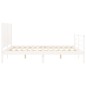 vidaXL Estructura de cama con cabecero madera maciza blanco 160x200 cm vidaXL Estructura de cama con cabecero madera maciza blanco 160x200 cm