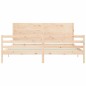 vidaXL Estructura de cama de matrimonio con cabecero madera maciza vidaXL Estructura de cama de matrimonio con cabecero madera maciza
