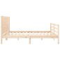 vidaXL Estructura de cama de matrimonio con cabecero madera maciza vidaXL Estructura de cama de matrimonio con cabecero madera maciza