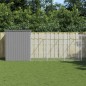 vidaXL Caseta perro corral acero galvanizado gris claro 165x1067x181cm