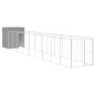 vidaXL Caseta perro corral acero galvanizado gris claro 165x1067x181cm