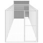 vidaXL Caseta perro corral acero galvanizado gris claro 165x1067x181cm