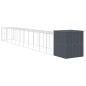 vidaXL Gallinero con corral acero galvanizado gris 165x1271x181 cm vidaXL Gallinero con corral acero galvanizado gris 165x1271x181 cm