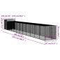 vidaXL Gallinero con corral acero galvanizado gris 165x1271x181 cm vidaXL Gallinero con corral acero galvanizado gris 165x1271x181 cm