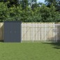 vidaXL Gallinero con corral acero galvanizado gris 165x863x181 cm