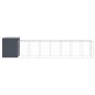 vidaXL Gallinero con corral acero galvanizado gris 165x863x181 cm