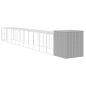 vidaXL Gallinero y corral acero galvanizado gris claro 165x1271x181 cm vidaXL Gallinero y corral acero galvanizado gris claro 165x1271x181 cm
