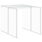 vidaXL Gallinero con corral acero galvanizado gris 165x863x181 cm
