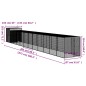 vidaXL Gallinero y corral acero galvanizado gris claro 165x1271x181 cm vidaXL Gallinero y corral acero galvanizado gris claro 165x1271x181 cm