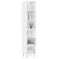 vidaXL Aparador alto contrachapada blanco brillante 34,5x32,5x180 cm vidaXL Aparador alto contrachapada blanco brillante 34,5x32,5x180 cm