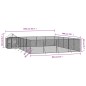 vidaXL Perrera de exterior con techo acero galvanizado plata 10x8x2,5m
