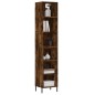 vidaXL Aparador alto contrachapada roble ahumado 34,5x32,5x180 cm vidaXL Aparador alto contrachapada roble ahumado 34,5x32,5x180 cm