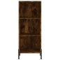 vidaXL Aparador alto contrachapada roble ahumado 34,5x32,5x180 cm vidaXL Aparador alto contrachapada roble ahumado 34,5x32,5x180 cm