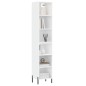 vidaXL Aparador alto madera contrachapada blanco 34,5x32,5x180 cm vidaXL Aparador alto madera contrachapada blanco 34,5x32,5x180 cm