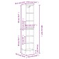 vidaXL Aparador alto madera contrachapada blanco 34,5x32,5x180 cm vidaXL Aparador alto madera contrachapada blanco 34,5x32,5x180 cm