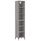 vidaXL Aparador alto madera contrachapada gris Sonoma 34,5x32,5x180 cm vidaXL Aparador alto madera contrachapada gris Sonoma 34,5x32,5x180 cm