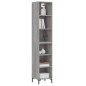 vidaXL Aparador alto madera contrachapada gris Sonoma 34,5x32,5x180 cm vidaXL Aparador alto madera contrachapada gris Sonoma 34,5x32,5x180 cm