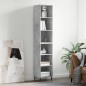 vidaXL Aparador de madera contrachapada gris hormigón 34,5x32,5x180 cm vidaXL Aparador de madera contrachapada gris hormigón 34,5x32,5x180 cm