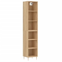 vidaXL Aparador de madera contrachapada color roble 34,5x32,5x180 cm