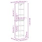 vidaXL Aparador de madera contrachapada color roble 34,5x32,5x180 cm
