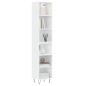 vidaXL Aparador alto madera contrachapada blanco 34,5x32,5x180 cm vidaXL Aparador alto madera contrachapada blanco 34,5x32,5x180 cm