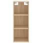 vidaXL Aparador de madera contrachapada color roble 34,5x32,5x180 cm vidaXL Aparador de madera contrachapada color roble 34,5x32,5x180 cm