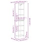 vidaXL Aparador alto madera contrachapada negro 34,5x32,5x180 cm