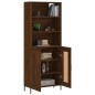 vidaXL Aparador alto madera contrachapada marrón roble 69,5x34x180 cm vidaXL Aparador alto madera contrachapada marrón roble 69,5x34x180 cm