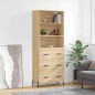 vidaXL Aparador alto madera contrachapada color roble 69,5x34x180 cm vidaXL Aparador alto madera contrachapada color roble 69,5x34x180 cm