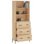 vidaXL Aparador alto madera contrachapada color roble 69,5x34x180 cm vidaXL Aparador alto madera contrachapada color roble 69,5x34x180 cm