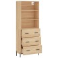 vidaXL Aparador alto madera contrachapada color roble 69,5x34x180 cm vidaXL Aparador alto madera contrachapada color roble 69,5x34x180 cm