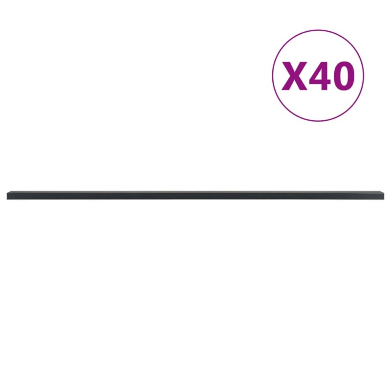 vidaXL Postes de valla de jardín 40 uds acero gris 220 cm vidaXL Postes de valla de jardín 40 uds acero gris 220 cm