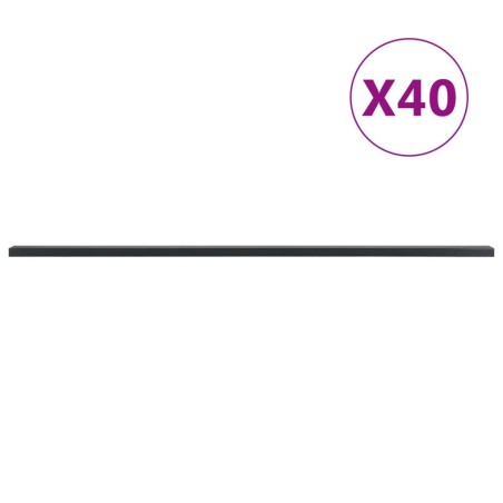 vidaXL Postes de valla de jardín 40 uds acero gris 220 cm