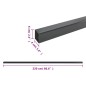 vidaXL Postes de valla de jardín 40 uds acero gris 220 cm vidaXL Postes de valla de jardín 40 uds acero gris 220 cm