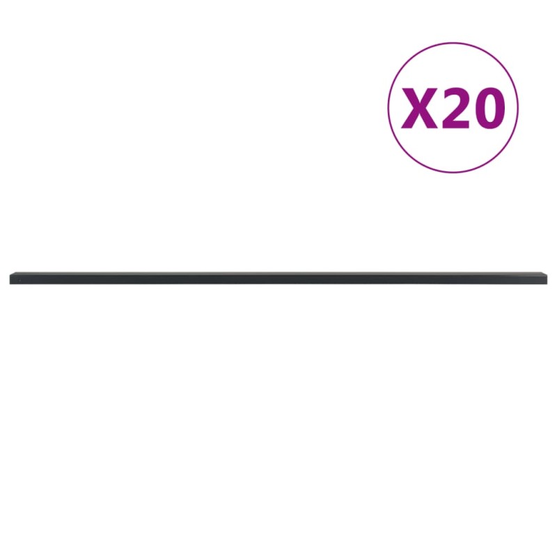 vidaXL Postes de valla de jardín 20 uds acero gris 220 cm vidaXL Postes de valla de jardín 20 uds acero gris 220 cm
