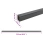 vidaXL Postes de valla de jardín 20 uds acero gris 220 cm vidaXL Postes de valla de jardín 20 uds acero gris 220 cm