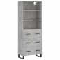 vidaXL Aparador alto madera contrachapada gris hormigón 69,5x34x180 cm vidaXL Aparador alto madera contrachapada gris hormigón 69,5x34x180 cm