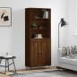 vidaXL Aparador alto madera contrachapada marrón roble 69,5x34x180 cm vidaXL Aparador alto madera contrachapada marrón roble 69,5x34x180 cm
