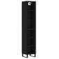 vidaXL Aparador alto madera contrachapada negro 34,5x32,5x180 cm vidaXL Aparador alto madera contrachapada negro 34,5x32,5x180 cm
