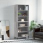 vidaXL Aparador alto madera de ingeniería gris Sonoma 69,5x32,5x180 cm vidaXL Aparador alto madera de ingeniería gris Sonoma 69,5x32,5x180 cm